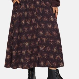 Scorn Bug Printed Midi Skirt