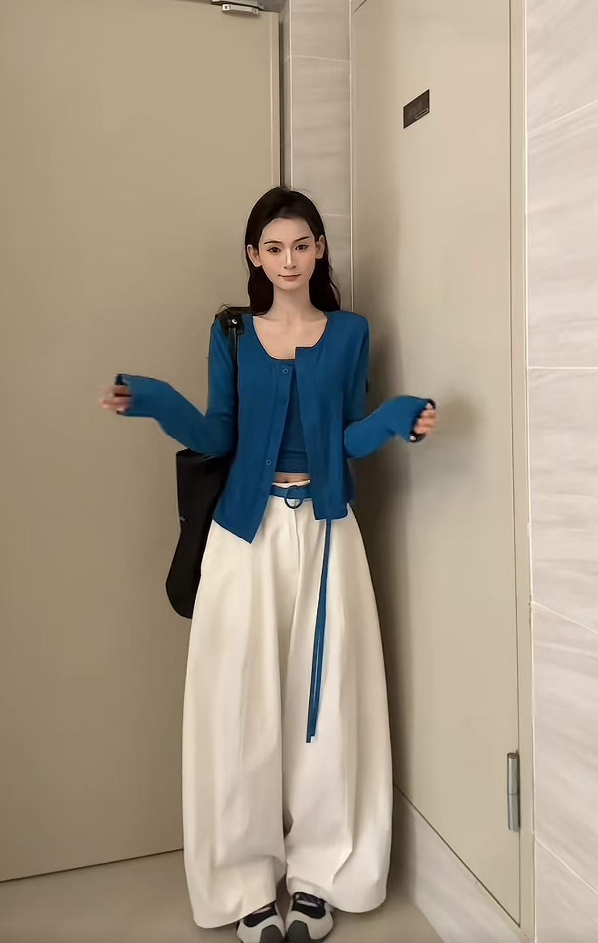 Trending Slimming Three-Piece Set with Casual Versatile Pants - Image 4