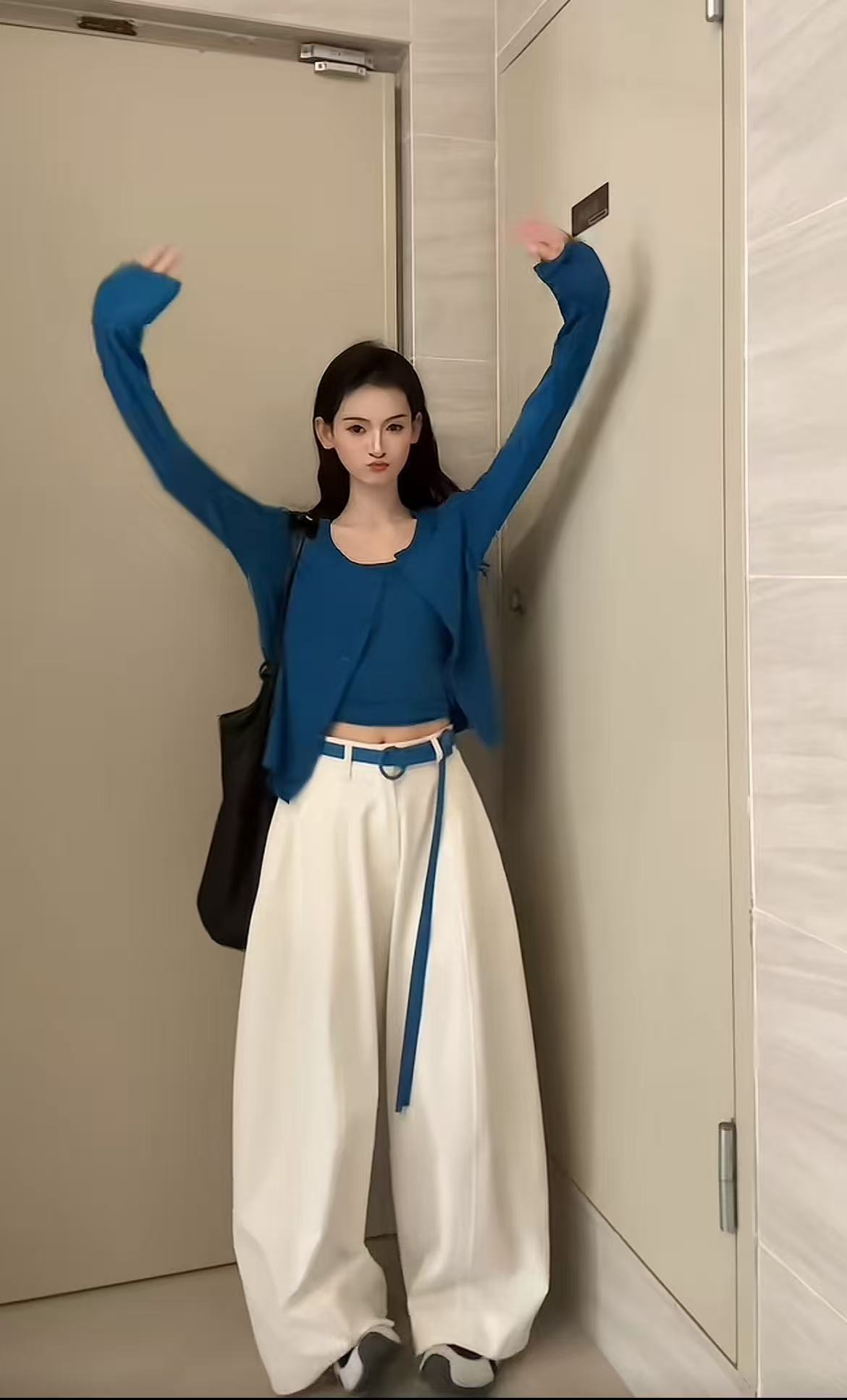 Trending Slimming Three-Piece Set with Casual Versatile Pants - Image 2