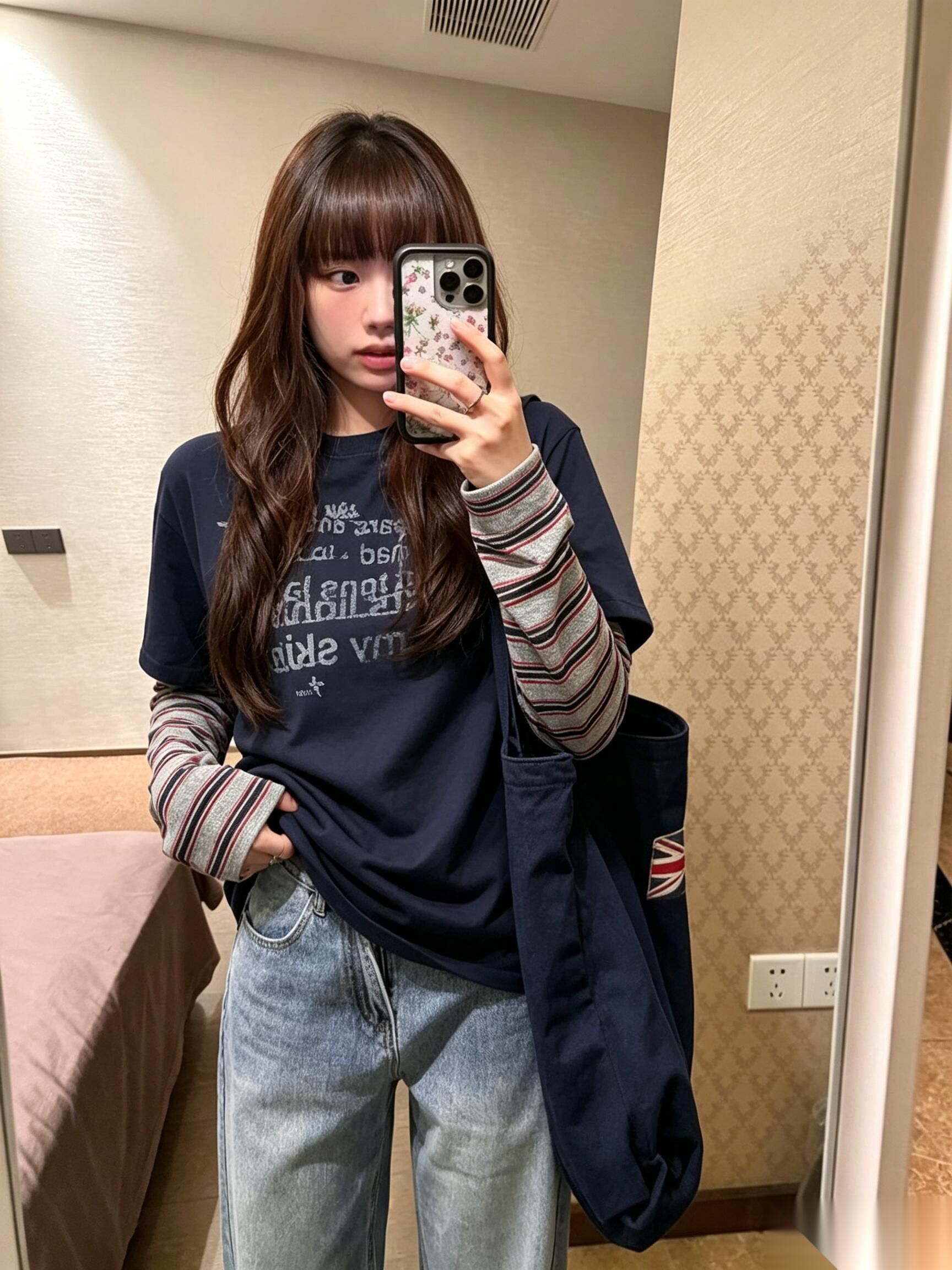 Women's Yarn-Dyed Striped 220g Pure Cotton Slub Long-Sleeve T-Shirt - Image 3