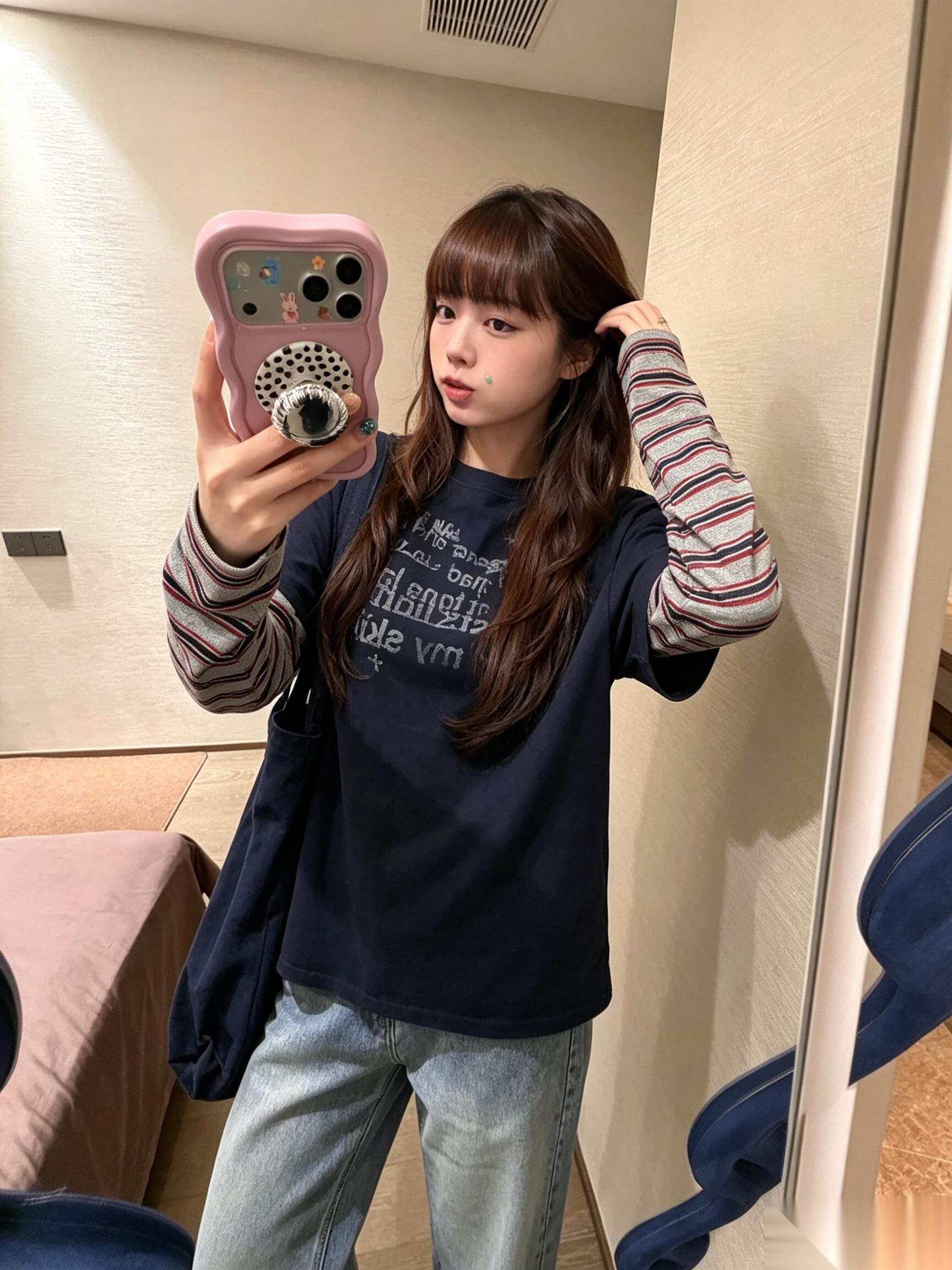 Women's Yarn-Dyed Striped 220g Pure Cotton Slub Long-Sleeve T-Shirt - Image 4
