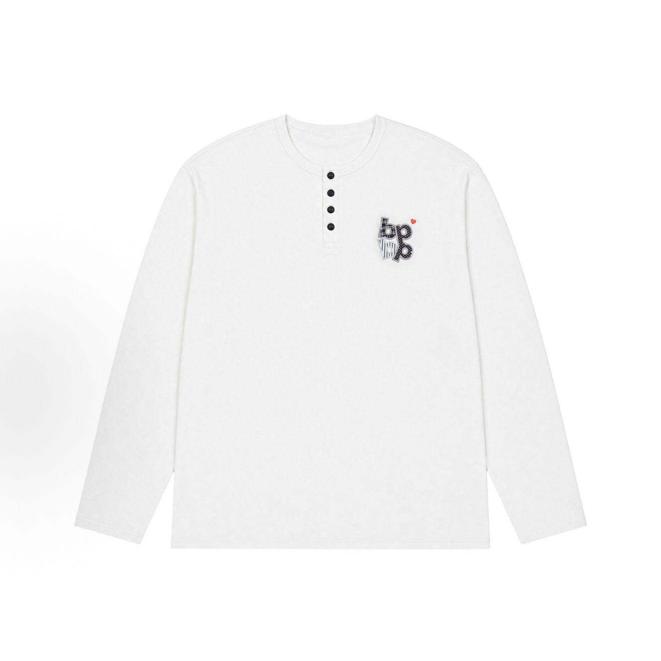 Women's 100% Cotton Long Sleeve Embroidered Applique T-Shirt 220g Combed Compact Casual Loose Fit - Image 5