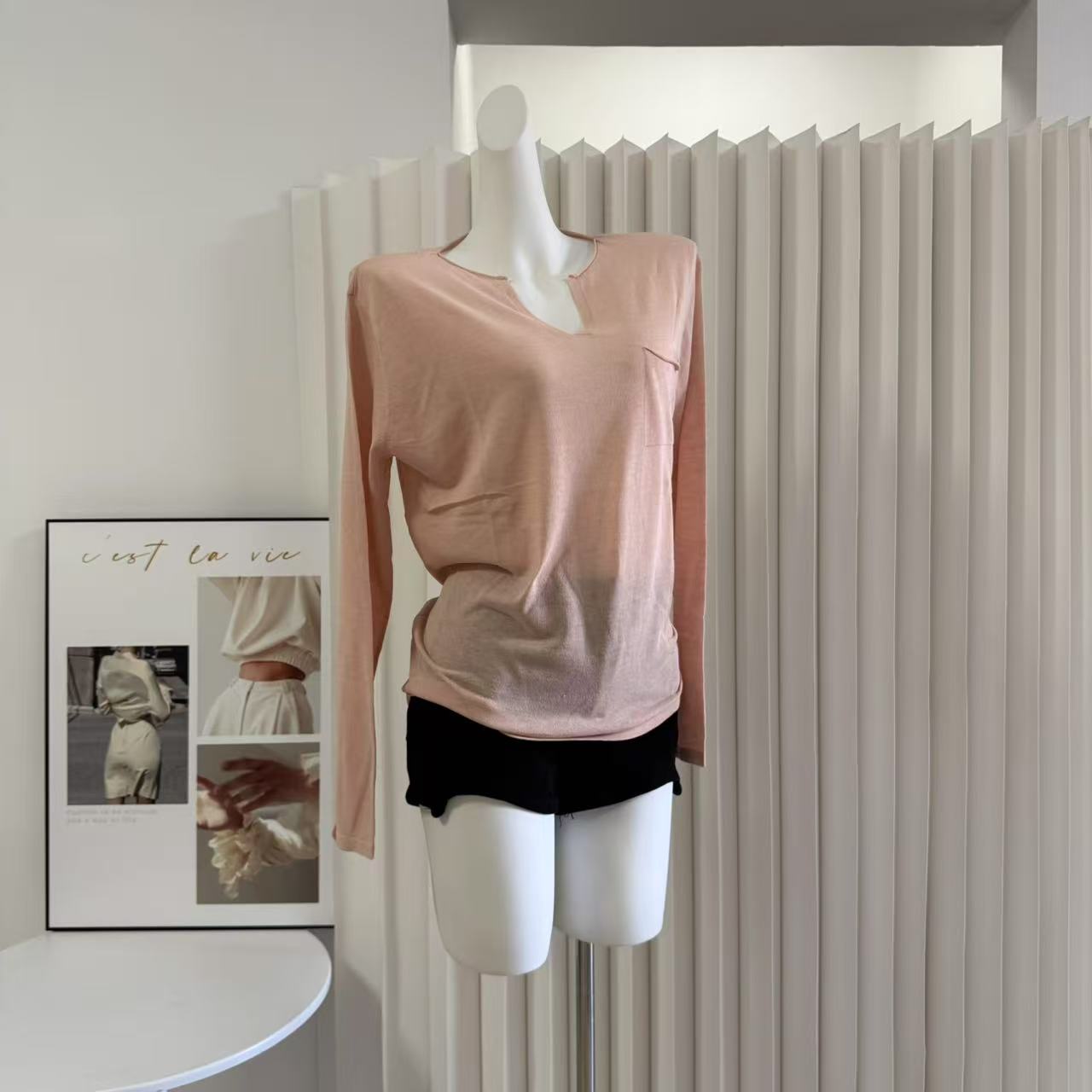 MINIBLUE Women's Summer Lightweight Knit Sun Protection Top Long Sleeve Loose Fit - Image 2